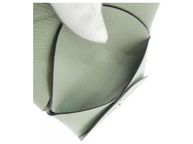 Hermès Monedero Hermes Calvi Duo Verde Verde claro - vista 6