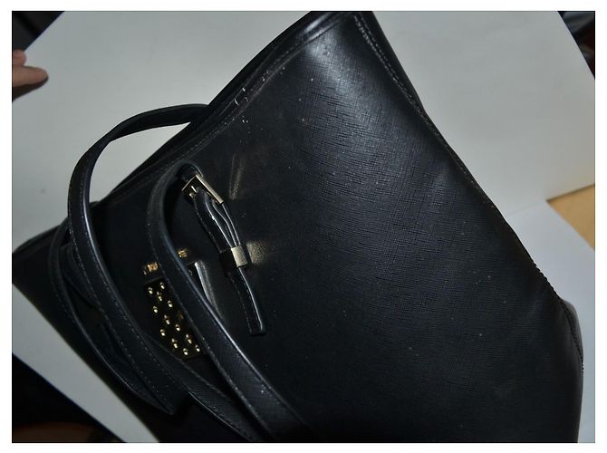 Thierry Mugler Borsa Shopper Mugler in Pelle Vegana Nera Nero - vista 4