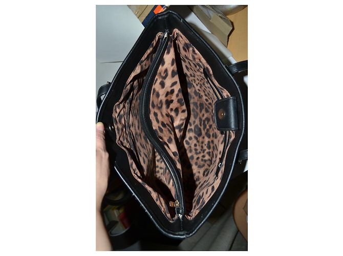 Thierry Mugler Borsa Shopper Mugler in Pelle Vegana Nera Nero - vista 7