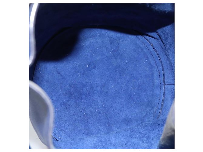 Céline Celine Big Bag Bucket Leather Nano Blu - vista 5