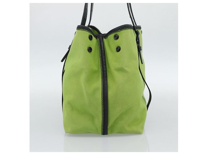 Bottega Veneta Vintage Canvas Verde - vista 3