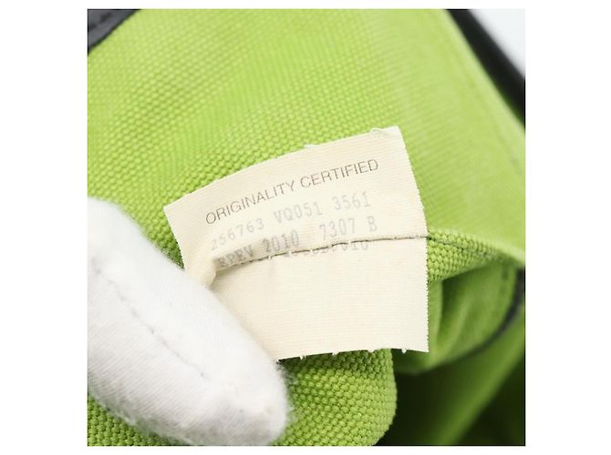 Bottega Veneta Vintage Canvas Verde - vista 7