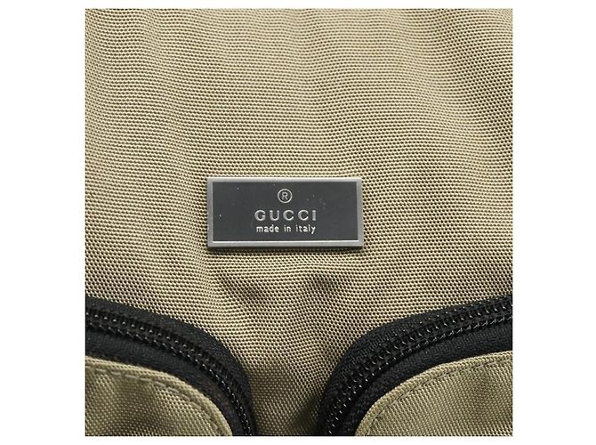 Gucci Double Pocket Hobo Nylon Beige - vista 7