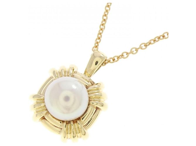 Collana Tiffany & Co. in oro giallo 18K con perle Akoya - vista 3