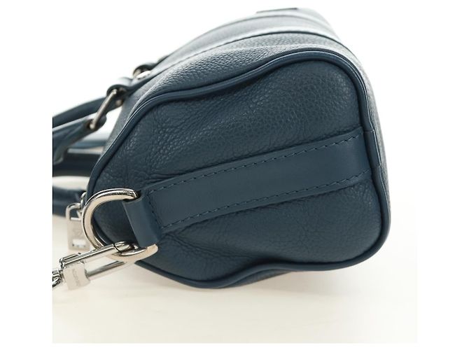 Louis Vuitton Keepall Bandouliere Limited Edition Aerogram Leather XS Blu - vista 3