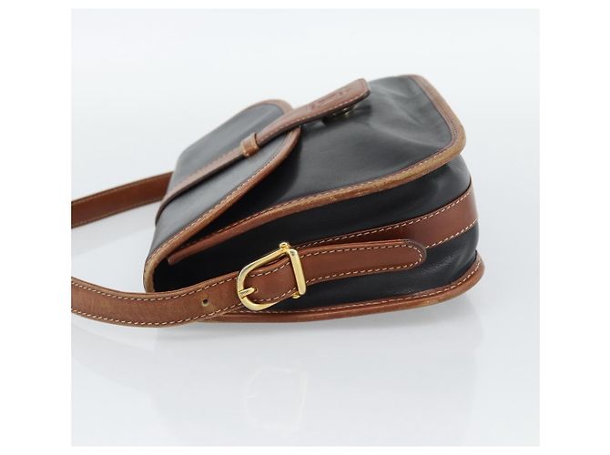 Céline Celine Flap Shoulder in pelle Nero - vista 3
