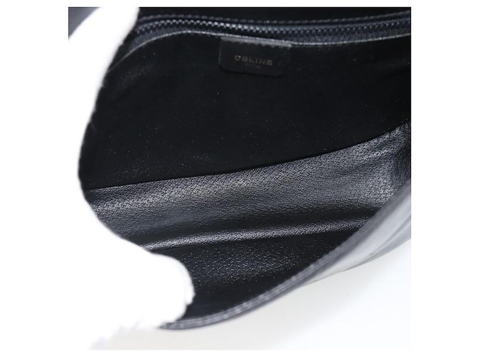 Céline Celine Flap Shoulder in pelle Nero - vista 5