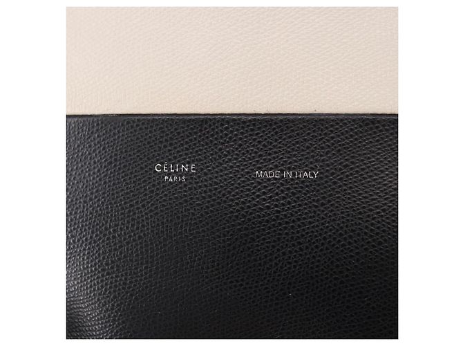 Céline Celine Vertical Bi-Cabas Tote Leder Large Weiß - Ansicht 7
