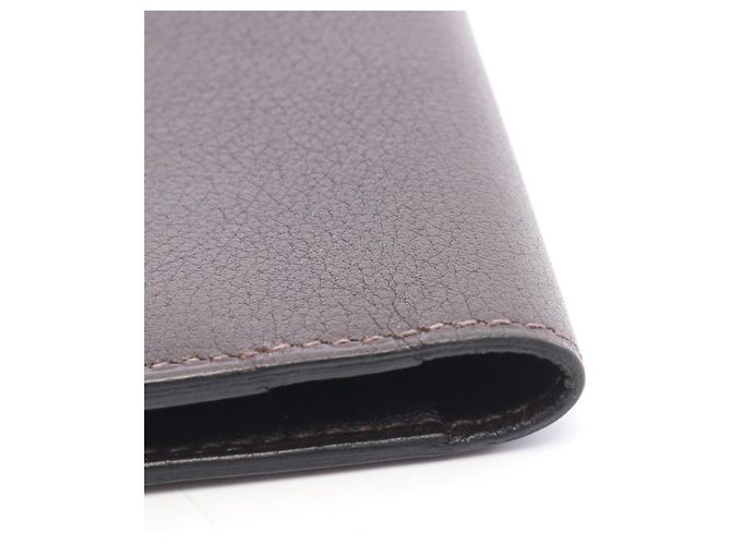 Silk In Hermès Cartera larga de seda Citizen Twill Hermes Ebene Castaño - vista 7