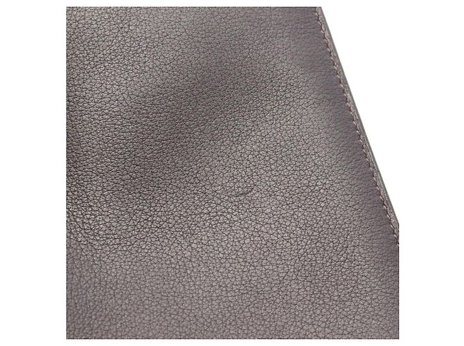 Silk In Hermès Cartera larga de seda Citizen Twill Hermes Ebene Castaño - vista 8