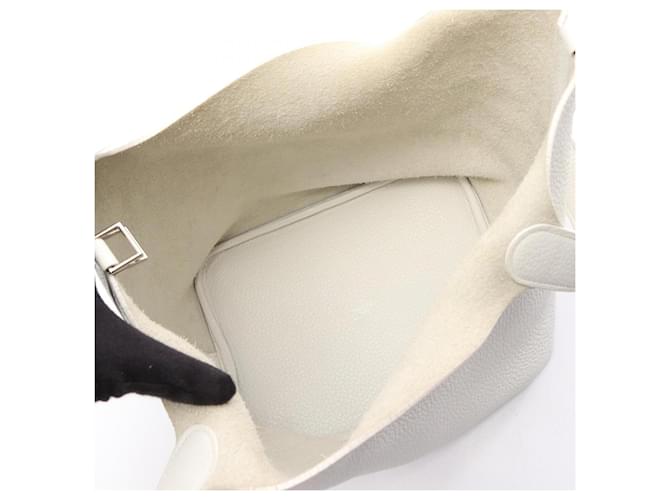 Hermès Borsa Hermes Picotin Lock MM Bianco - vista 3