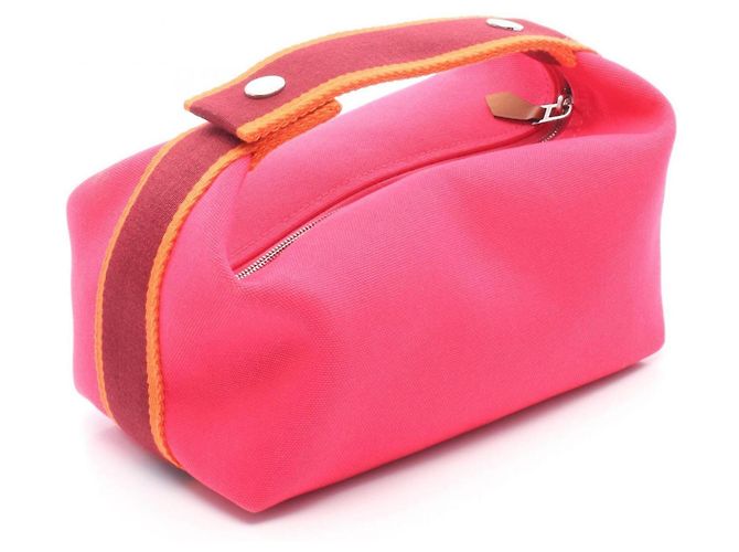 Hermès Bolso Hermes Bride à Brac PM Rosa Naranja Burdeos - vista 2