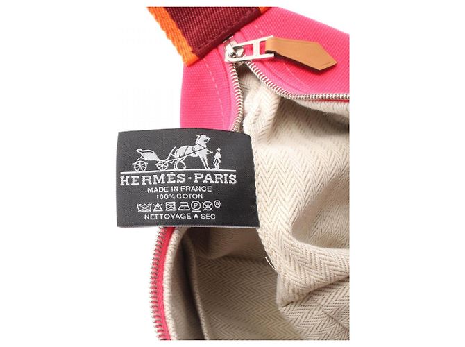 Hermès Bolso Hermes Bride à Brac PM Rosa Naranja Burdeos - vista 4