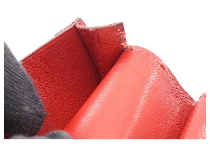 Hermès Tarjetero Hermes Bearn Mini Ebene Castaño Roja - vista 10