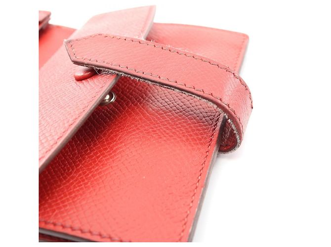 Hermès Tarjetero Hermes Bearn Mini Ebene Castaño Roja - vista 11