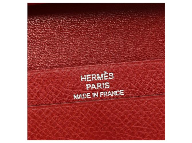 Hermès Tarjetero Hermes Bearn Mini Ebene Castaño Roja - vista 4