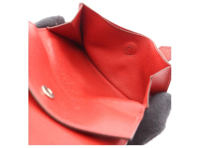 Hermès Tarjetero Hermes Bearn Mini Ebene Castaño Roja - vista 6