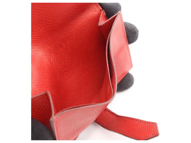 Hermès Tarjetero Hermes Bearn Mini Ebene Castaño Roja - vista 7