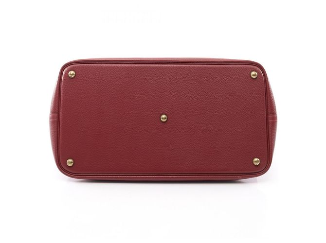 Hermès Borsa Hermes Bolide 45 in Rouge H Rosso Bordò - vista 12