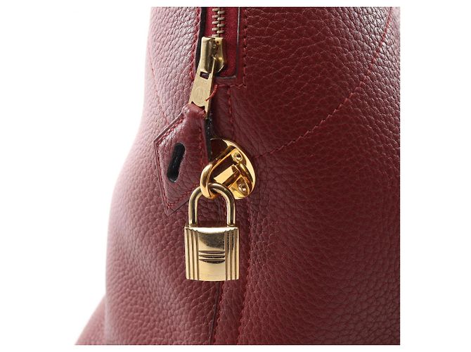 Hermès Borsa Hermes Bolide 45 in Rouge H Rosso Bordò - vista 14