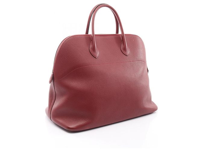 Hermès Borsa Hermes Bolide 45 in Rouge H Rosso Bordò - vista 2