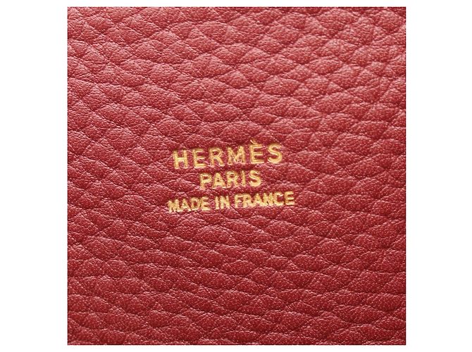 Hermès Borsa Hermes Bolide 45 in Rouge H Rosso Bordò - vista 4