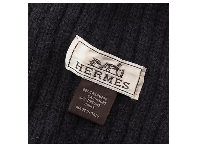 Hermès Sciarpa in cashmere Hermes blu navy - vista 2