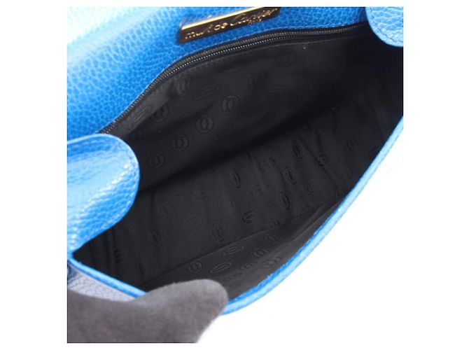 Borsa in pelle blu Cartier Must Line - vista 3