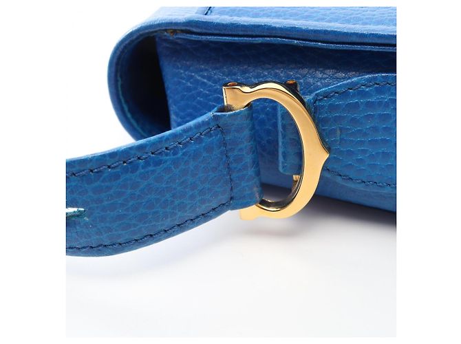 Borsa in pelle blu Cartier Must Line - vista 6