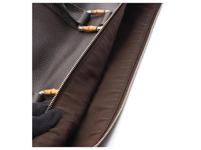 Gucci Brauner Leder 2-Way Tote Bag - Ansicht 5