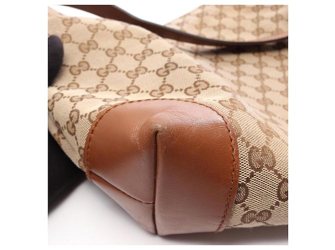 Borsa a tracolla Gucci GG Canvas Sherry Line Marrone Beige - vista 12