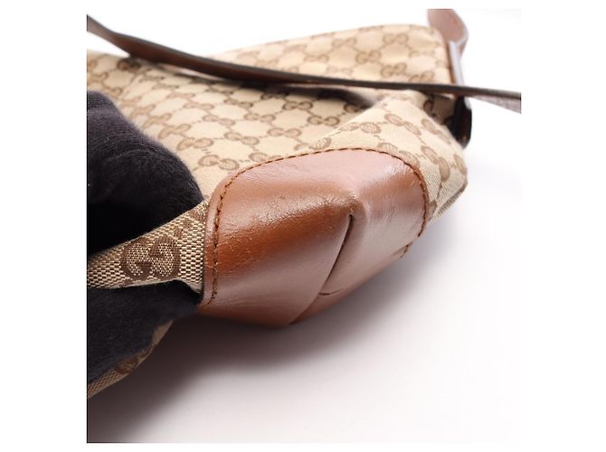 Borsa a tracolla Gucci GG Canvas Sherry Line Marrone Beige - vista 13
