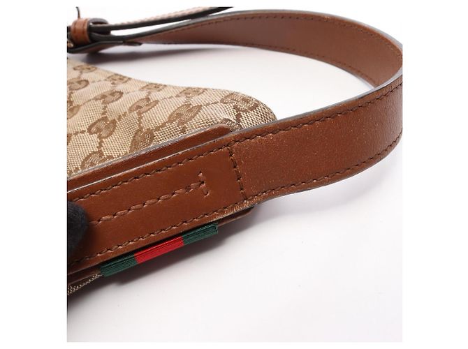Borsa a tracolla Gucci GG Canvas Sherry Line Marrone Beige - vista 16
