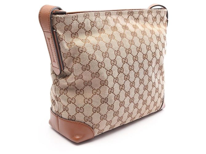 Borsa a tracolla Gucci GG Canvas Sherry Line Marrone Beige - vista 2