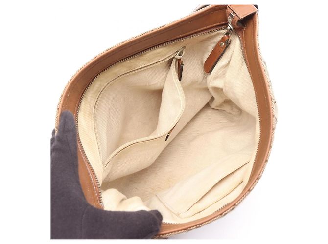 Borsa a tracolla Gucci GG Canvas Sherry Line Marrone Beige - vista 3