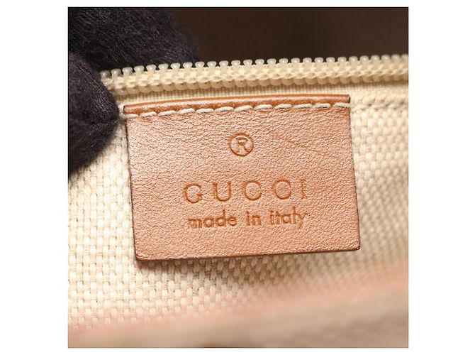 Borsa a tracolla Gucci GG Canvas Sherry Line Marrone Beige - vista 4