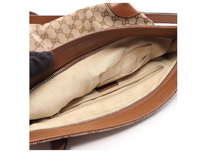 Borsa a tracolla Gucci GG Canvas Sherry Line Marrone Beige - vista 9