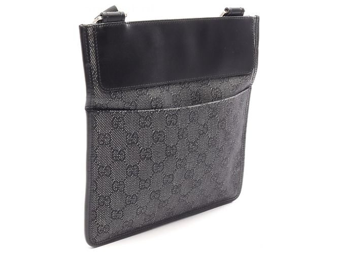 Borsa a Spalla Gucci GG Canvas Nero - vista 2