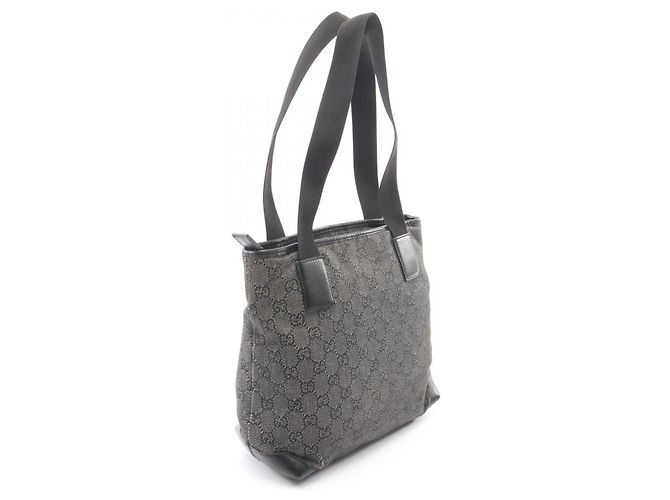 Borsa a Spalla Gucci GG Canvas Marrone Nero - vista 2