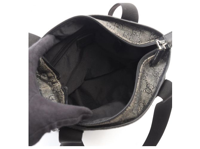Borsa a Spalla Gucci GG Canvas Marrone Nero - vista 3