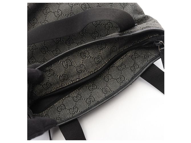Borsa a Spalla Gucci GG Canvas Marrone Nero - vista 5