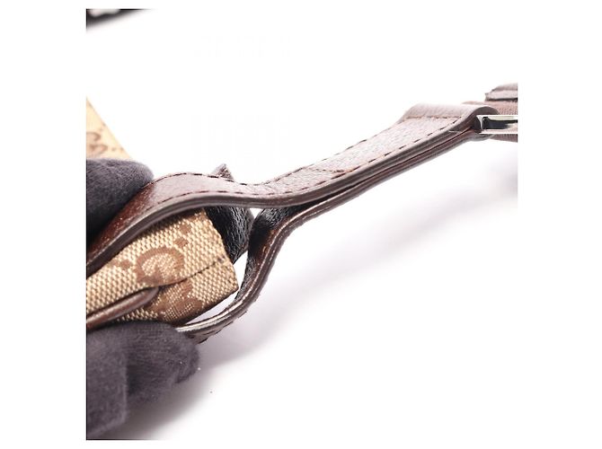 Borsa a Spalla Gucci GG Canvas Marrone Beige - vista 10