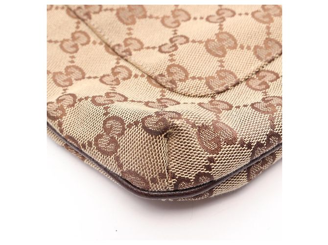Borsa a Spalla Gucci GG Canvas Marrone Beige - vista 6
