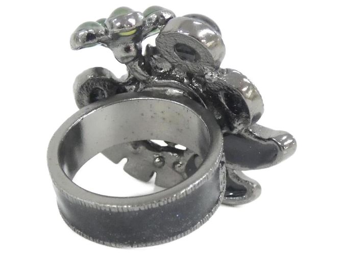 Chanel Ring Band Schwarz Grün Silber Weiß - Ansicht 2