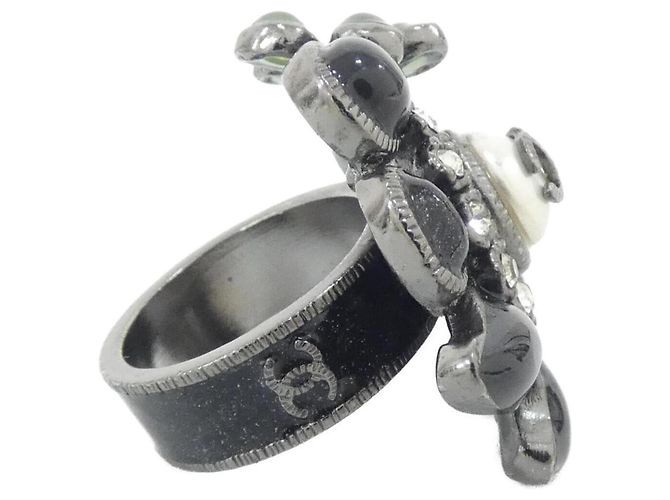 Chanel Ring Band Schwarz Grün Silber Weiß - Ansicht 3