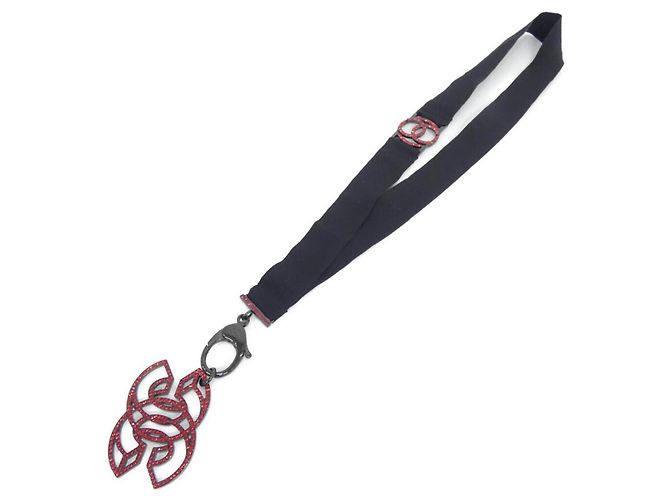Chanel Halsriemen Rot Canvas - Ansicht 2