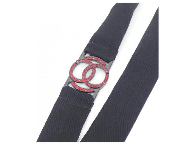 Chanel Halsriemen Rot Canvas - Ansicht 5