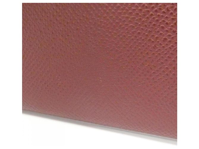 Hermès Hermes GRAND FIL D'ARGENT Seidengeldbörse Rot - Ansicht 4