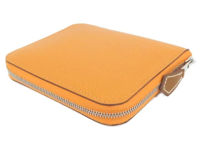 Silk In Hermès Hermes MORS & CO Cartera compacta de seda Naranja - vista 2