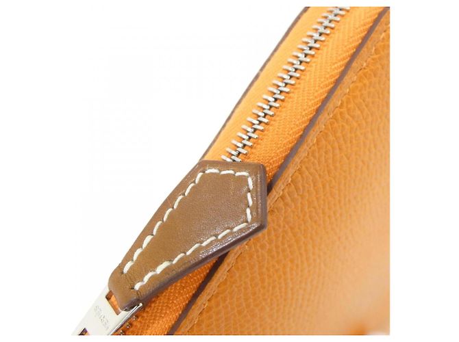 Silk In Hermès Hermes MORS & CO Cartera compacta de seda Naranja - vista 5